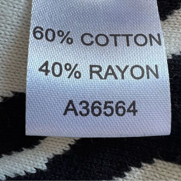 Appleseeds Black White Long Sleeve Button Front Cardigan Sweater - Picture 7 of 12